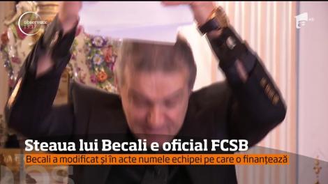 Steaua lui Becali e oficial FCSB