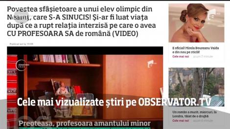 Cele mai vizualizate știri pe Observator.TV