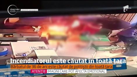 Incendiatorul este căutat în toată țara. Bărbatul de 36 de ani este căutat de polițiștii din toată țara