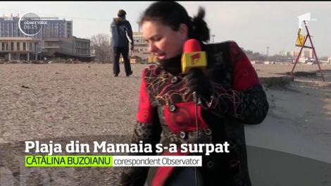 Adio, vara la mare, în Mamaia! Plaja din staţiune a început să se surpe