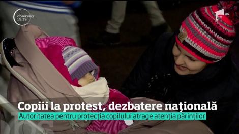 Copiii la protest, dezbatere națională
