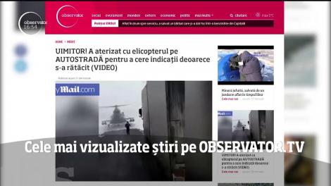 Cele mai vizualizate știri pe Observator.TV