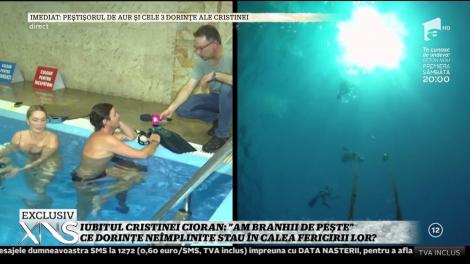 Iubitul actriţei Cristina Cioran: ”Am branhii de pește!”