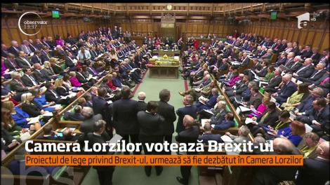 Proiectul de lege privind Brexit-ul ajunge în Camera Lorzilor