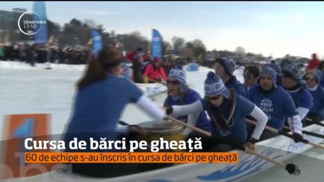 Cursa de bărci pe gheață. Un nou concurs sportiv inediat a fost lansat în Canada