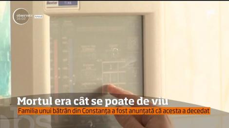 Familia unui bâtrăn din Constanța fost anunțată că acesta a decedat