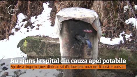 În satul dâmboviţean Cucuteni, există o singură cişmea, de la care se aprovizionează toţi localnicii!