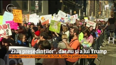Mii de oameni au protestat, în SUA, față de politica lui Trump