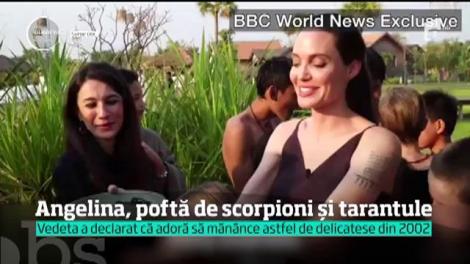 Angelinei Jolie a gătit pentru copiii ei tarantule și scorpioni!