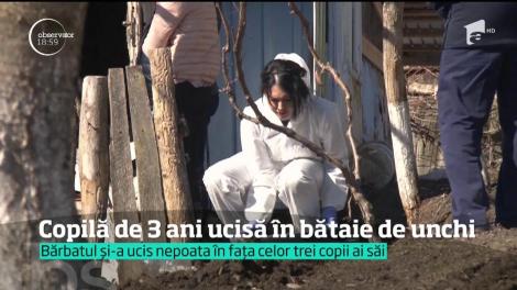 Copilă de trei ani ucisă în bătaie de unchi!