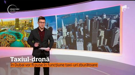 Taxiul-dronă. În Dubai vor fi puse în funcțiune taxi-uri zburătoare