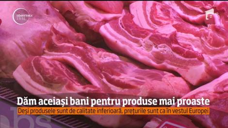 Dăm aceiași bani pentru produse mai proaste