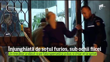 Momente de coşmar pentru o fată de 18 ani. Sub ochii ei, parinţii s-au certat iar mama ei a fost înjunghiată de tatăl furios