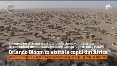 Orlando Bloom în vizită la copiii din Africa