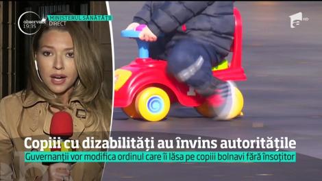 Ordinul care îi lasă pe copiii cu dizabilităţi fără însoţitor va fi modificat