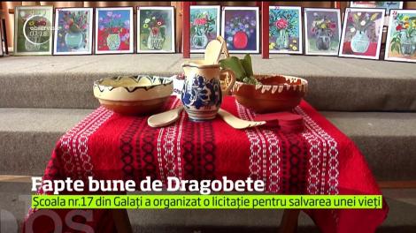 Dragobetele i-a inspirat pe elevii unei şcoli să ajute. Copiii au realizat tablouri şi le-au licitat, pentru că învăţătoarea lor este bolnavă şi are nevoie de bani