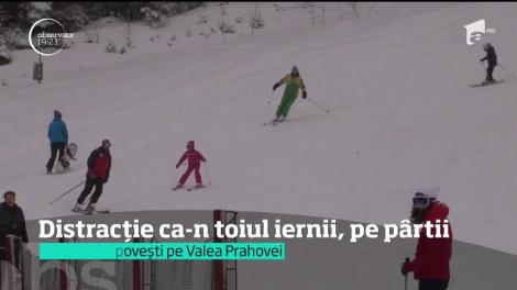 S-a întors iarna la munte! A nins mult pe Valea Prahovei, iar la Predeal pârtiile au fost pline de turişti