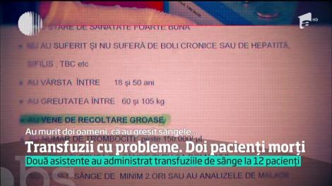 Primele rezultate ale anchetei de la Spitalul Filantropia şi la centrul de Transfuzii din Craiova! Doi pacienţi au murit la câteva ore după ce au primit sânge