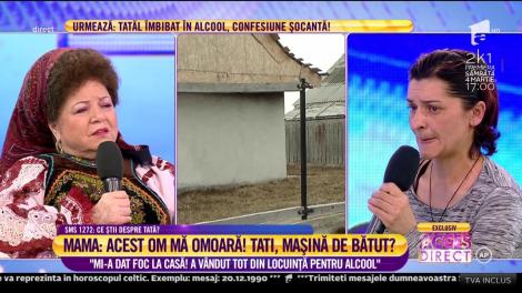 Maria Furnică, mama terorizată de fostul soţ: "Mi-a dat foc la casă. A vândut tot din locuinţă pentru alcool"