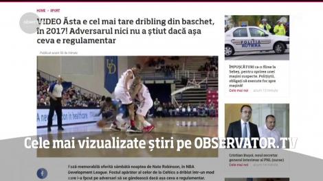 Cele mai vizualizate știri pe Observator.TV