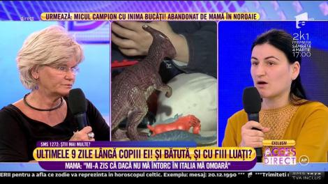 Elena Căpitănița, mama acuzată de răpire internațională: "Mi-a zis că dacă nu mă întorc în Italia mă omoară!"