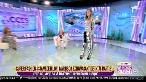 Super-fashionista vedetelor, la ”Acces Direct”! Dungi, culori, imprimeuri: Află de la ea ce se poartă primăvara asta