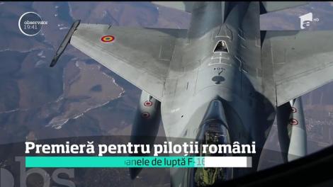 Premieră pentru piloţii români! Au realimentat în aer avioane F16