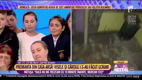 Colegii şi profesorii au venit să o susţină pe Izabela, premianta a cărei locuinţă s-a făcut scrum!