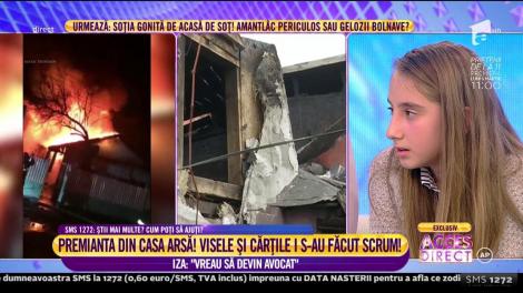 Izabela, premianta din casa arsă: "Vreau să devin avocat!"