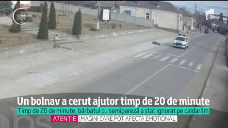 În Craiova, un bărbat a zăcut în stradă aproape jumătate de oră, fără ca cineva să îl ajute să se ridice. Salvarea lui a venit de la un poliţist, care i-a întins mâna