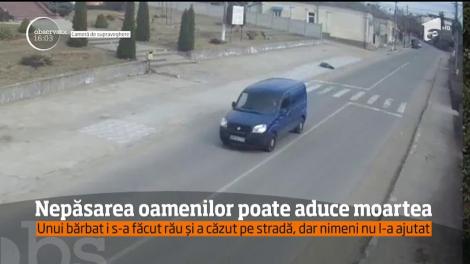 VIDEO ȘOCANT! Mai există oameni cu suflet pe lumea asta? Un bărbat s-a prăbușit pe marginea drumului și a zăcut acolo o jumătate de oră. Nimeni nu l-a băgat în seamă!