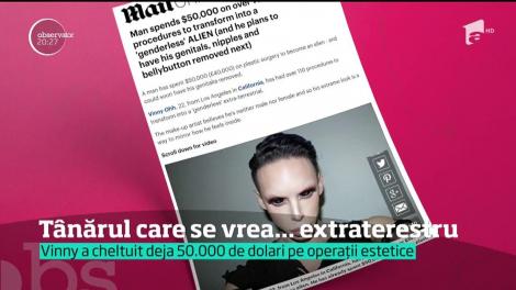 A plătit 50.000 de dolari să se transforme în extraterestru