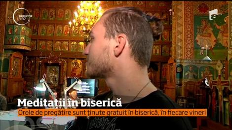 Un preot de la marginea oraşului Piatra Neamţ oferă meditații în biserică