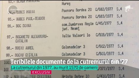 1500 de morţi şi aproape 12 mii de răniţi. Este bilanţul negrul al zilei de 4 martie 1977, ziua în care România a fost zguduită din temelii