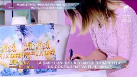 Emoție și lacrimi la nominalizările „Mireasă pentru fiul meu”. La șase luni de la startul competiției, un concurent este eliminat. Cine părăsește casa cu doar o zi înainte de marea finală