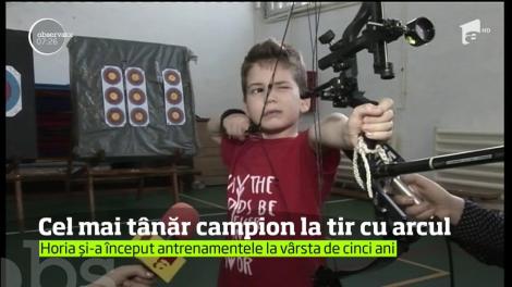 Campion naţional la tir cu arcul, la doar șase ani