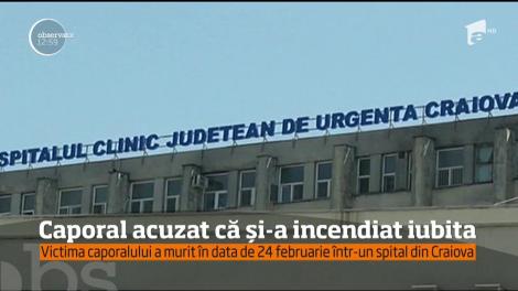 Un caporal, angajat al unei unități militare, acuzat că şi-a incendiat iubita