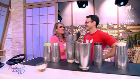 Diana şi Ristei, skill-uri de barmani! Au făcut jonglerii cu sticlele!