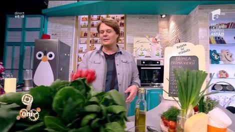 Reţeta lui Vlăduţ: "Pâinea primăverii" cu spanac