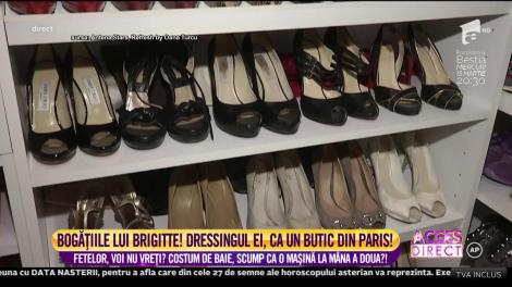 Bogăţiile lui Brigitte Năstase! Dressingul ei, ca un butic din Paris!