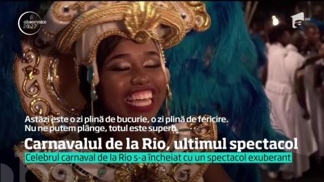 Carnavalul de la Rio s-a încheiat u un spectacol extrem de colorat