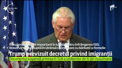 Preşedintele Donald Trump a revizuit decretul privind imigranții musulmani