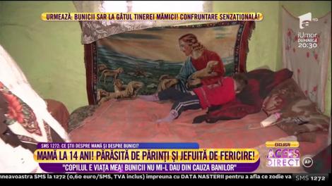 Mama la 14 ani! Părăsită de părinţi şi jefuită de fericire!