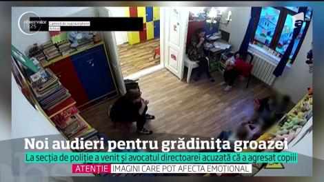 Părinţii copiilor agresaţi de directoarea grădiniţei Flipper au fost din nou audiaţi de poliţişti