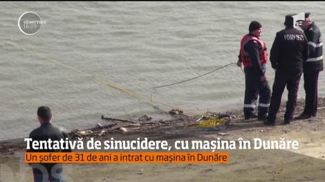 Maşina scufundată în Dunăre, la Brăila a fost găsită