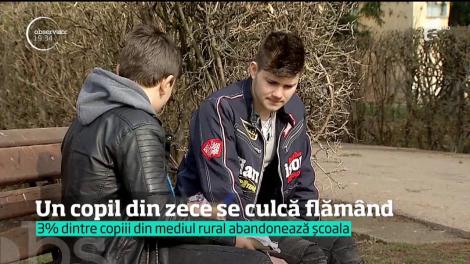 În România, 200 de mii de copii merg în fiecare seară la culcare flămânzi