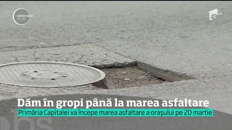 Primăria Capitalei va începe marea asfaltare a orașului pe 20 martie