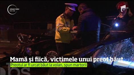 Un preot s-a urcat băut la volan şi a fost la un pas să ucidă o mamă şi pe fiica ei