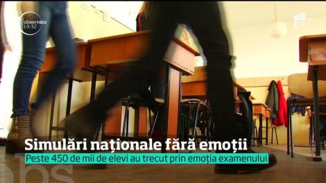 Peste 450 de mii de elevi au susținut prima probă la simularea pentru evaluarea naţională