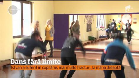 Istvan, un tânăr de 19 ani din Tg. Mureş, a devenit singurul street-dancer din România care poate realiza un dublu şurub